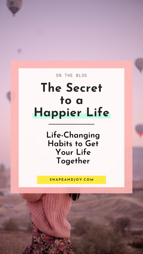A representation of life-changing habits to improve mental and emotional health. Get your life together.