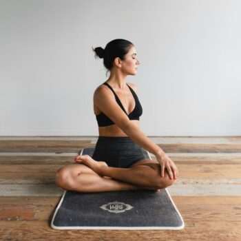woman performing yoga