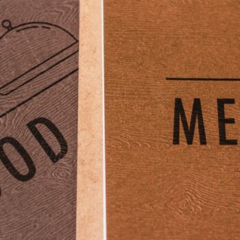 food menu papers