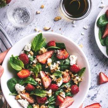 strawberry salad plate