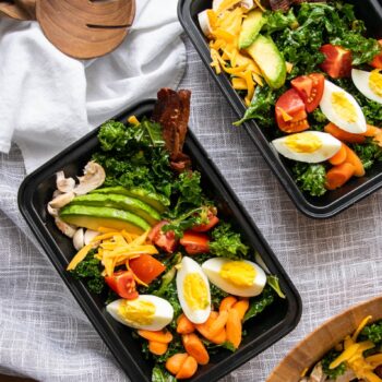 a couple trays of food