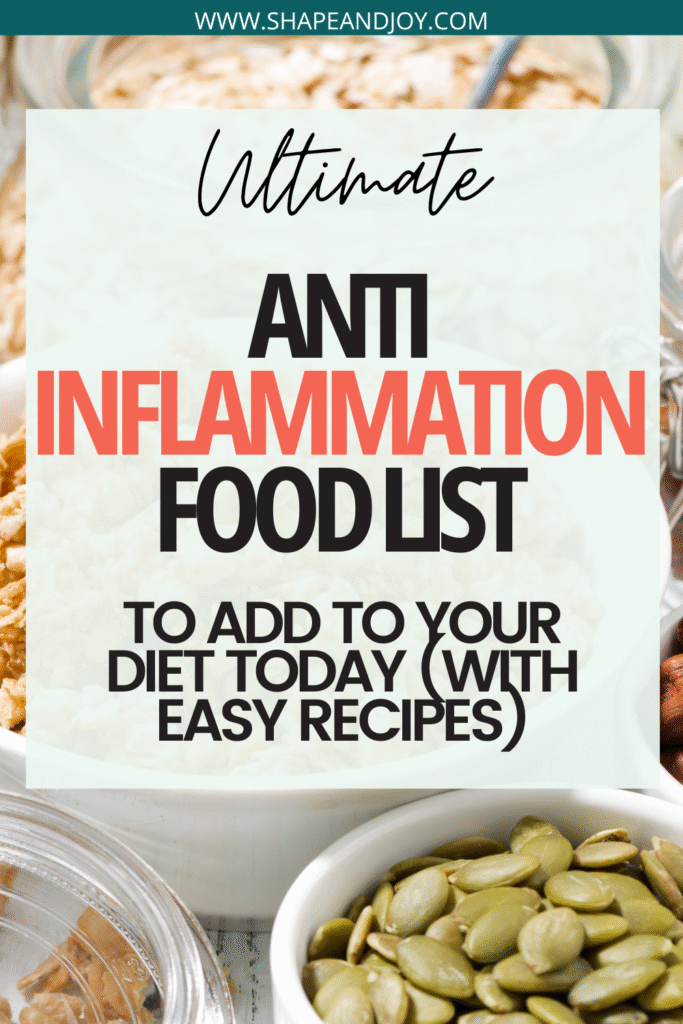 Anti Inflammation Food List