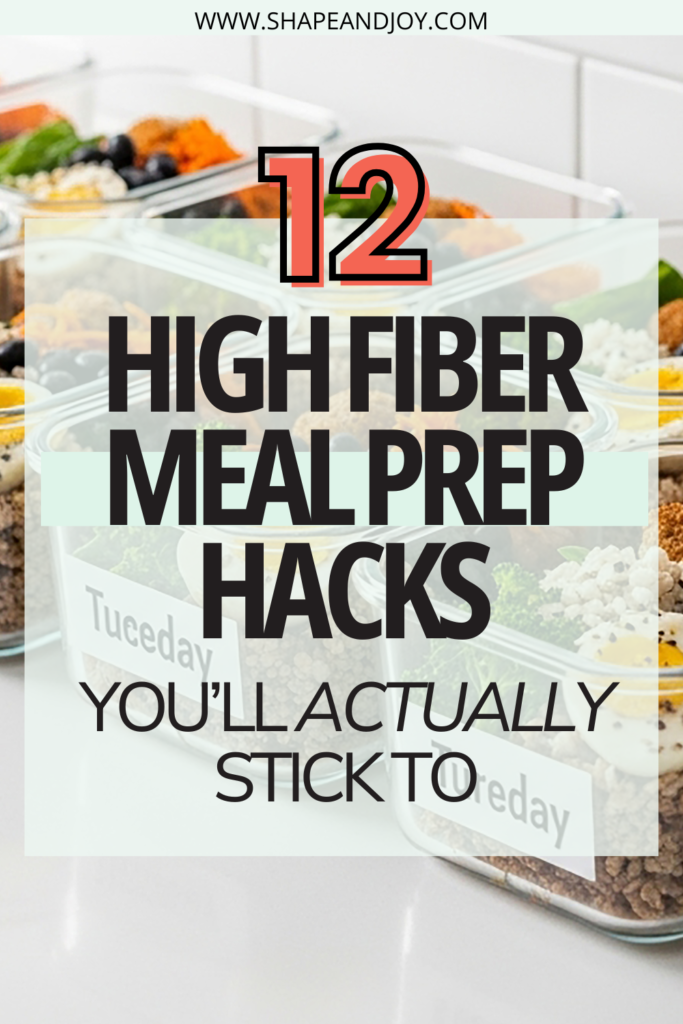 High fiber meal prep