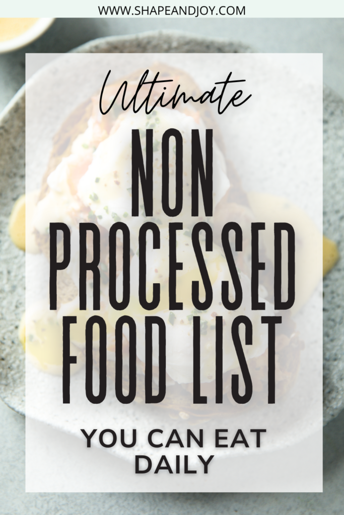 non processed food list